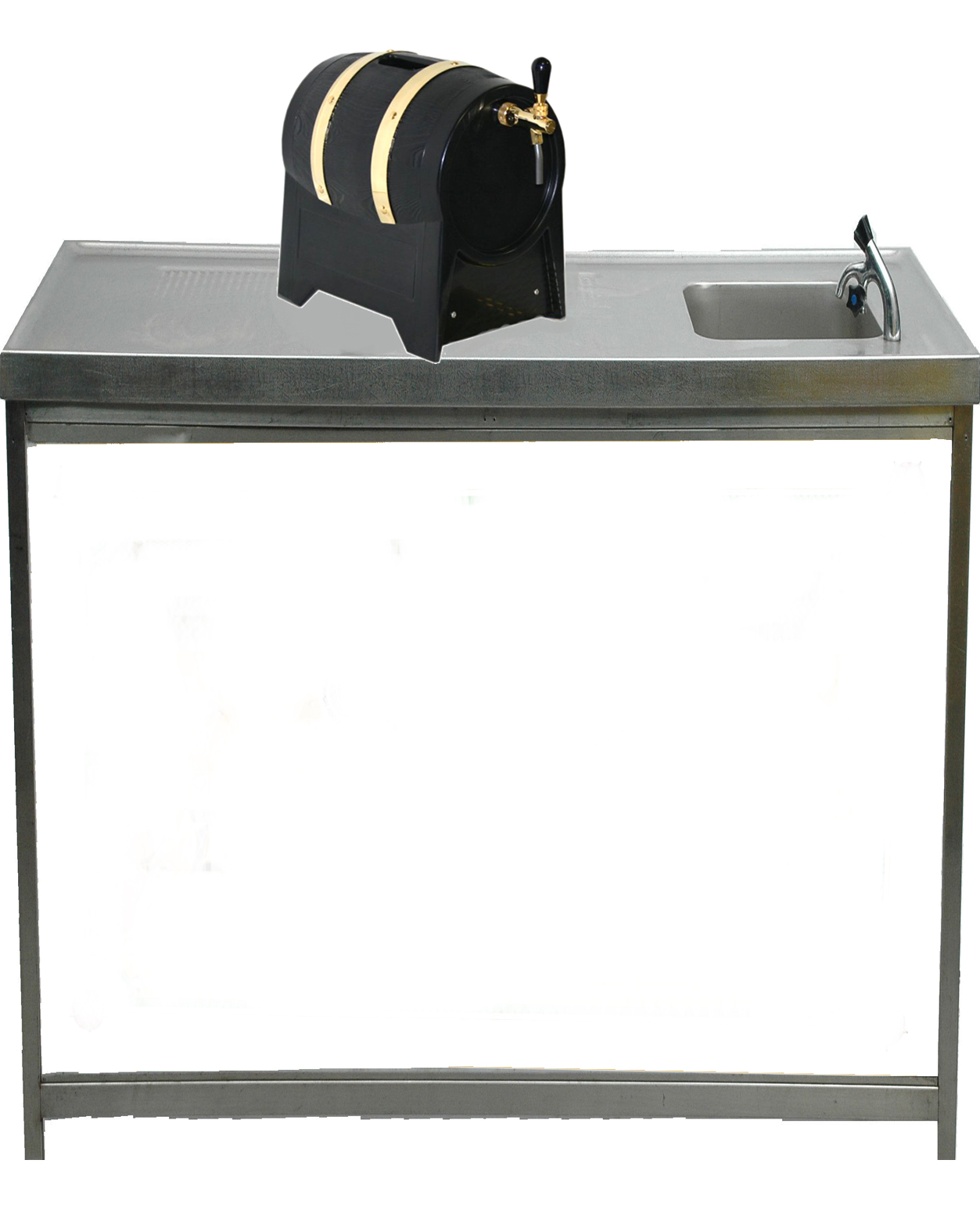 Klapptheke "Counter", 1m, weiß, mit Arbeitsfläche